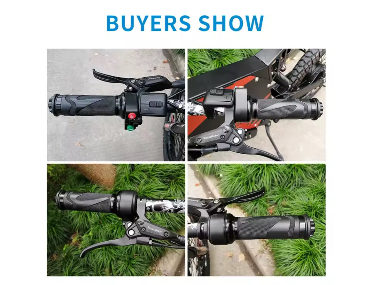 Electric Bike full twist Throttle and Grip 24V 36V 48V Waterproof 3 pin red black green wire - off road use only item
