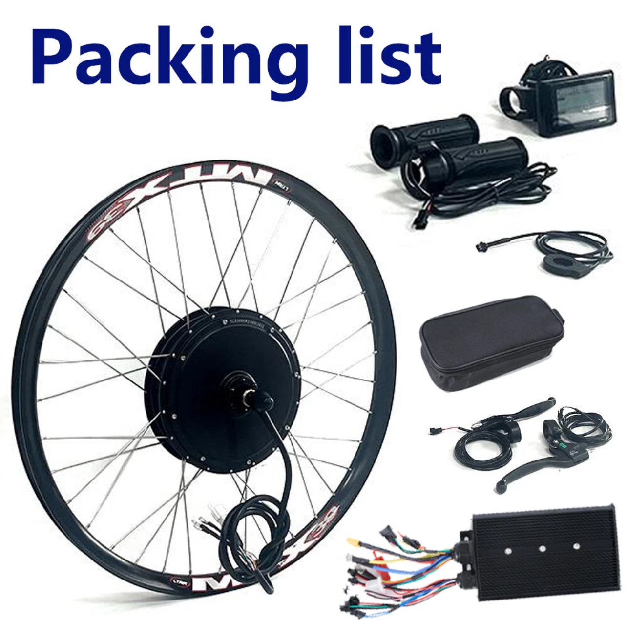 2000w E-bike conversion kit mtx rear hub motor with battery 52v 20ah/25ah hailong battery - OFF ROAD USE ONLY