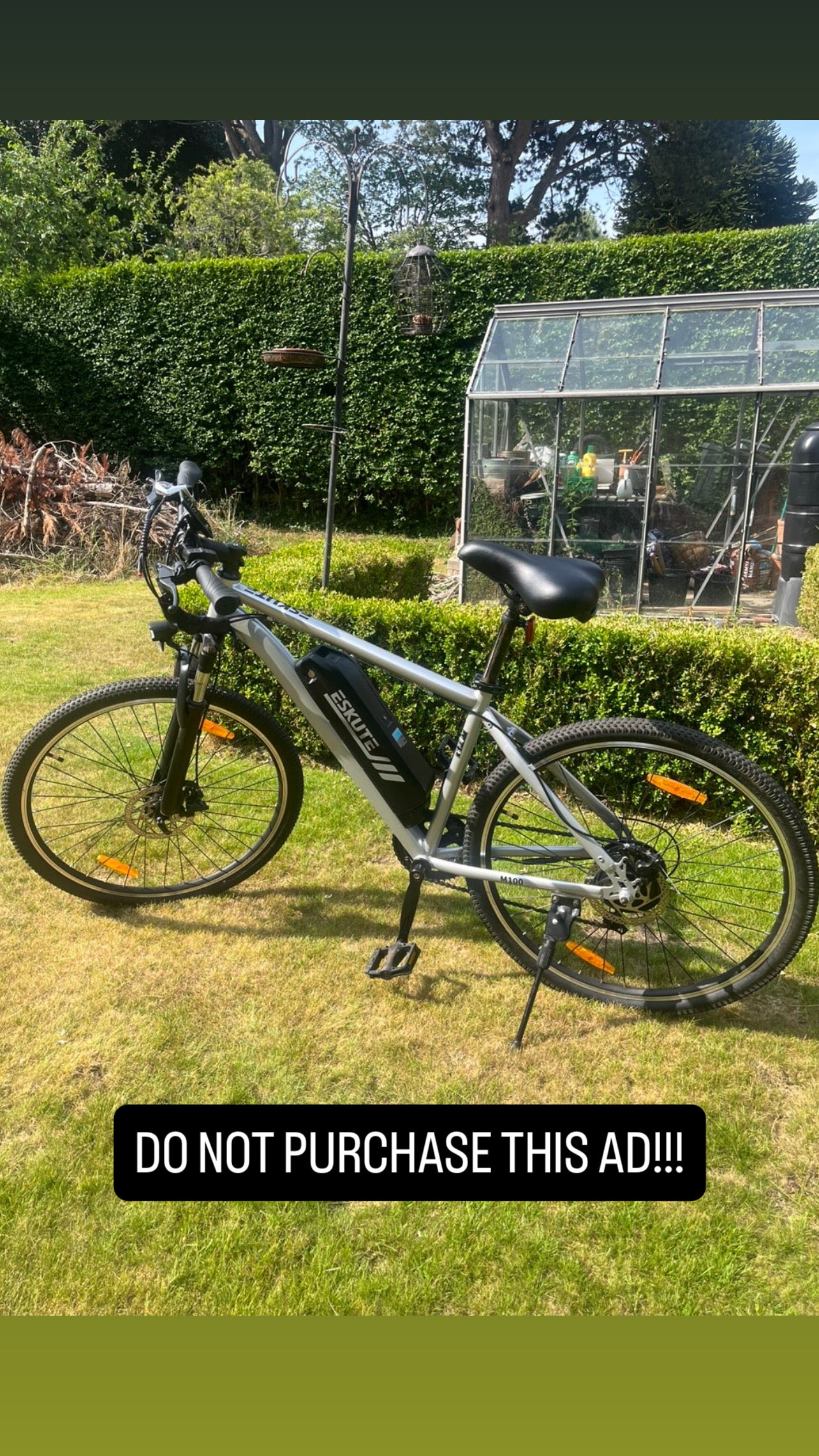 Eskute m100 Electric mountain bike 27.5 inch used fantastic condition COLLECTION ONLY! , PLEASE EMAIL FOR ENQUIRY. THIS IS NOT SOLD OUT AND IS FOR SALE