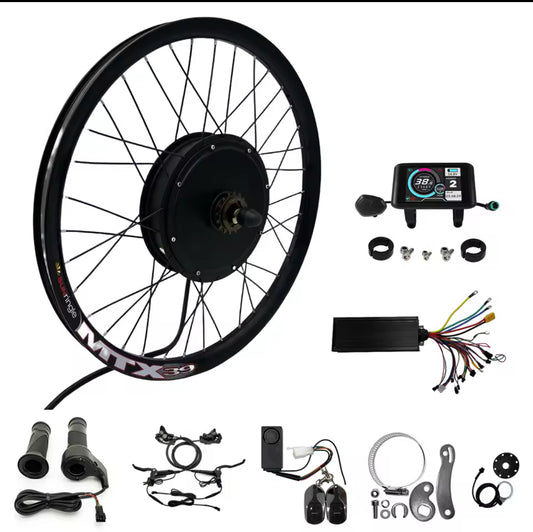 3000w E-bike conversion kit mtx rear hub motor with battery 72v 30ah hailong battery - OFF ROAD USE ONLY